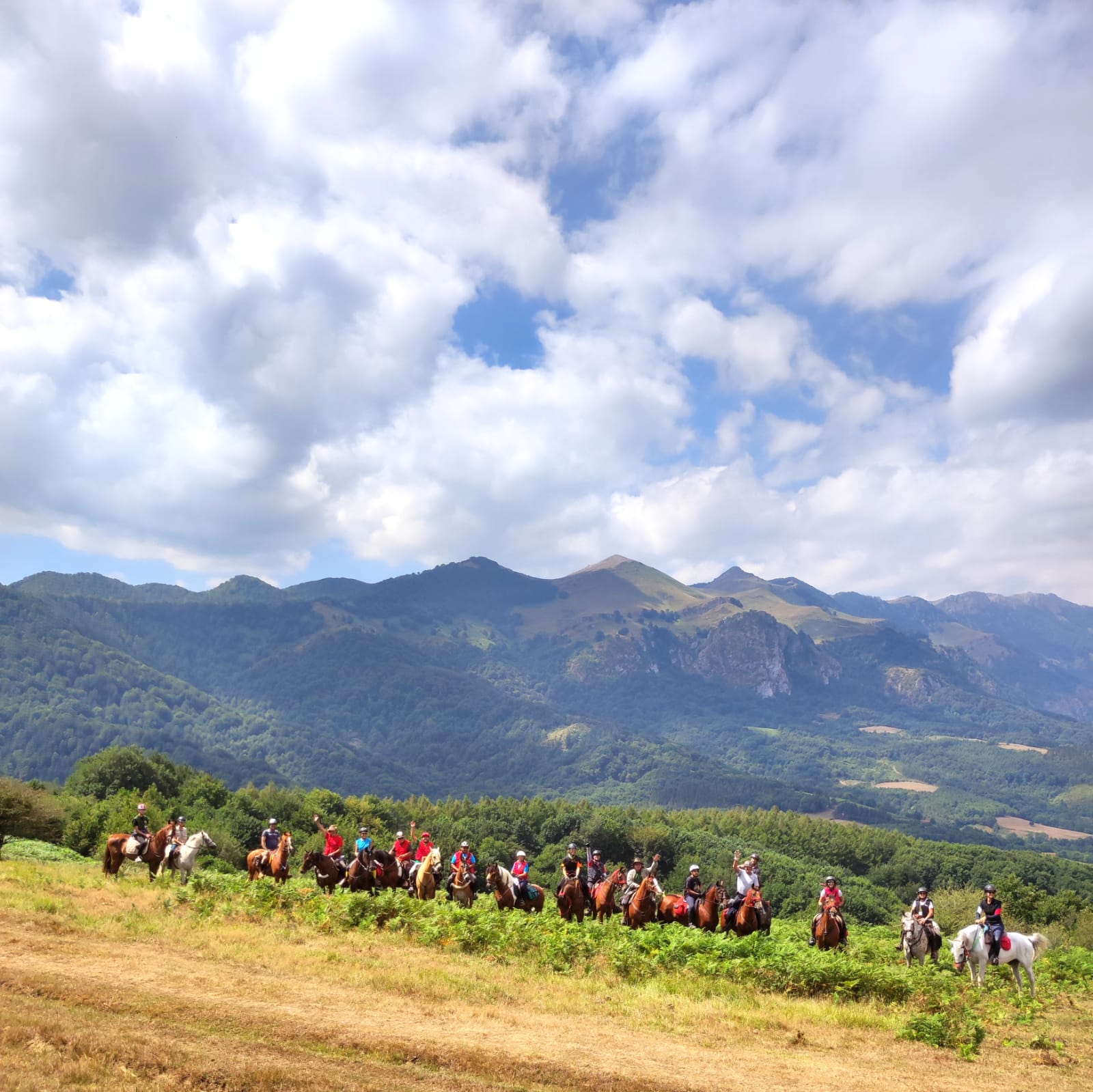 La Asociacion de marchas a caballo de catalu&ntilde;a visita Navarra
